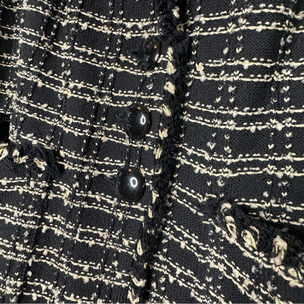 St John Boucle Tweed Knit Notch Lapel Button Front Blazer Jacket Buttons 8 - Picture 5 of 12